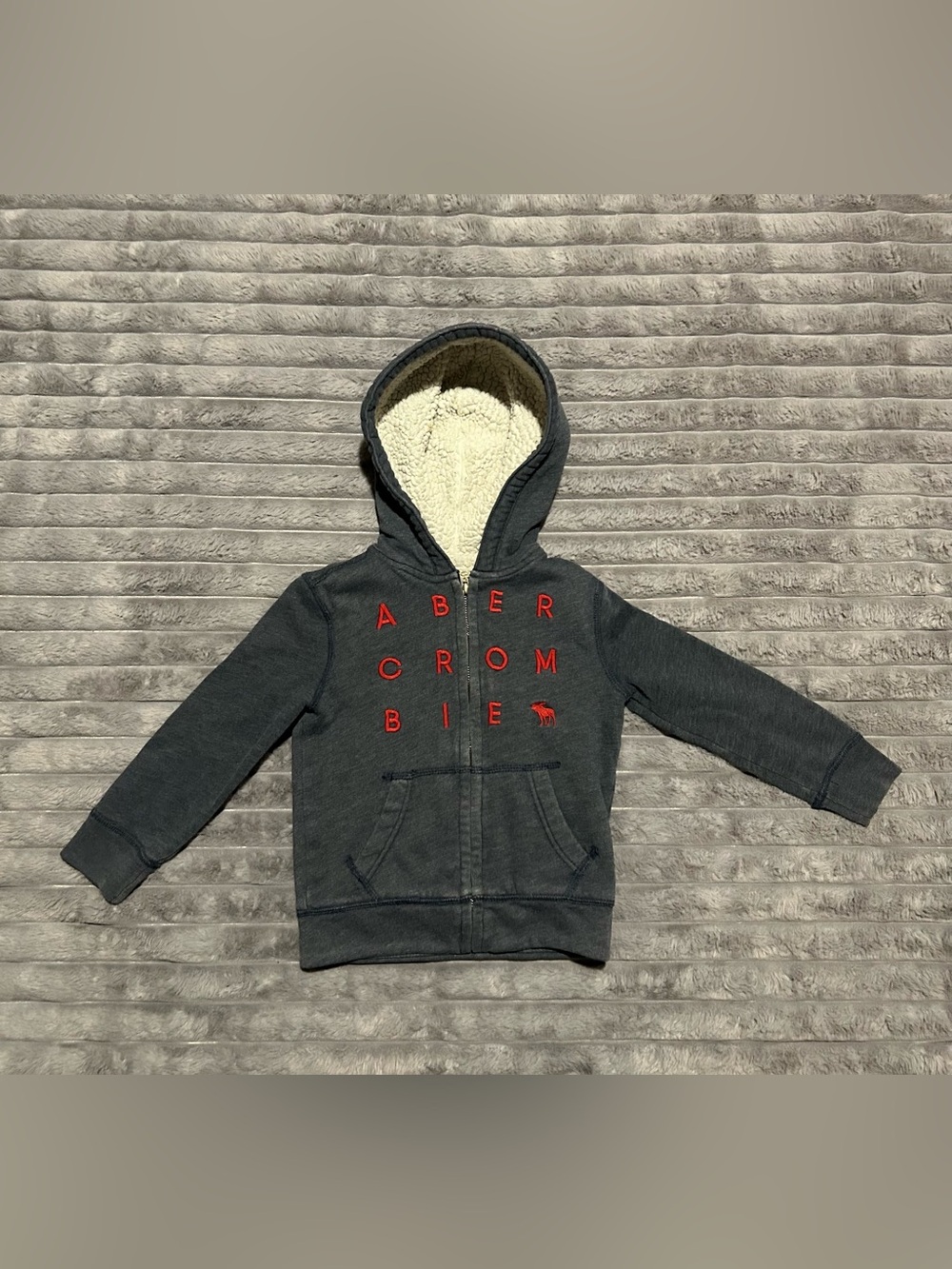Abercrombie & Fitch sherpa-lined hood full-zip hoodie